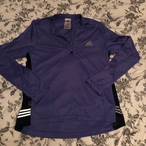 Purple Adidas lightweight workout top